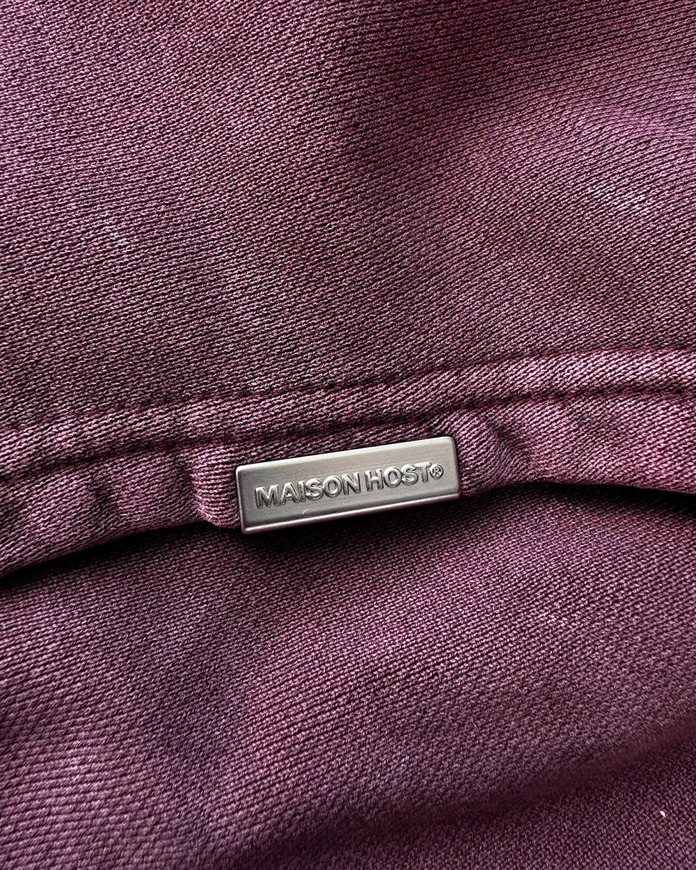 ERODE WAVE ZIPPED HOODIE BURGUNDY