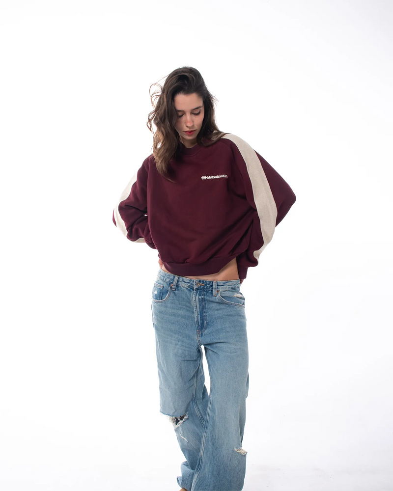 REVERSE BAND CREWNECK BURGUNDY