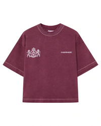 ESSENTIAL MH CREST TEE BURGUNDY