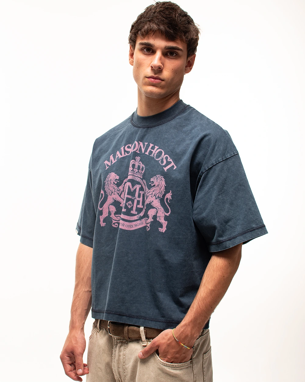 CREST NAVY TEE