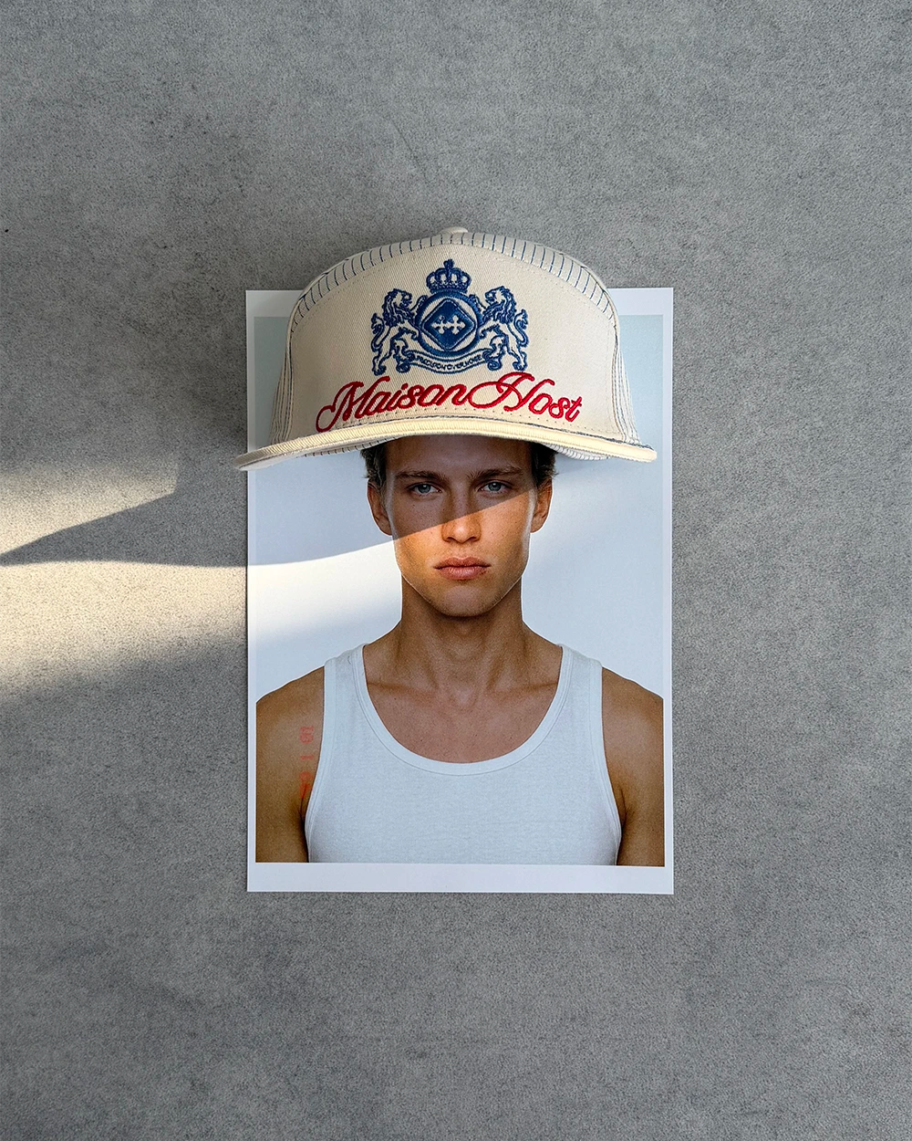 CREST STRIPED CAP