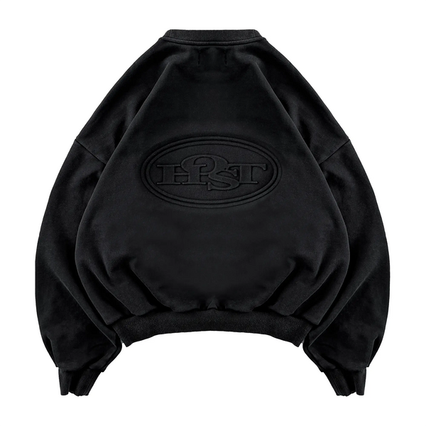 EMBOSS METAL LOGO CREWNECK BLACK