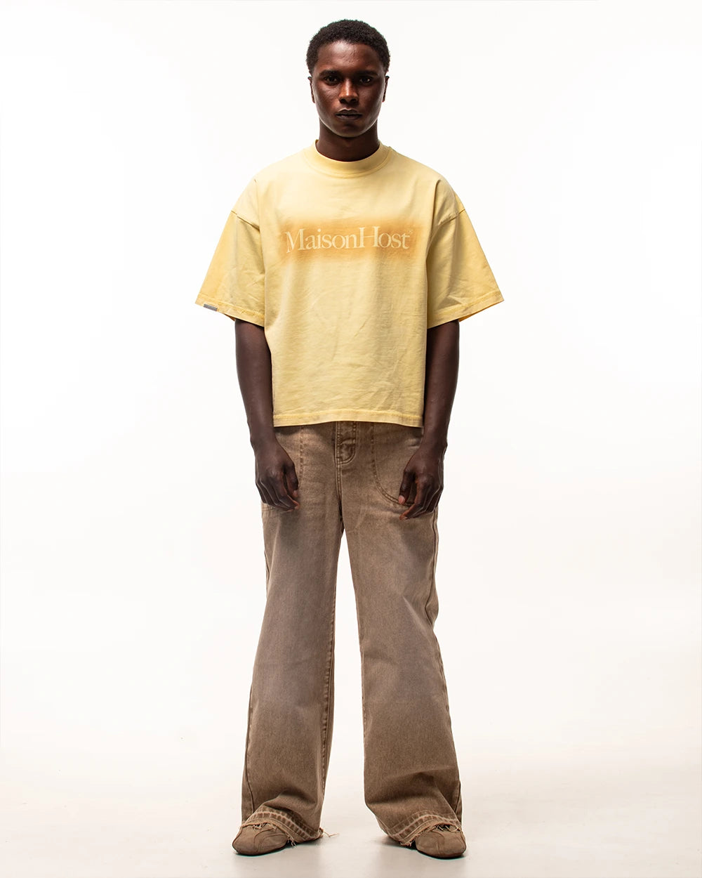 SPRAY LOGO YELLOW TEE