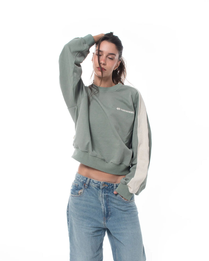 REVERSE BAND CREWNECK GREEN