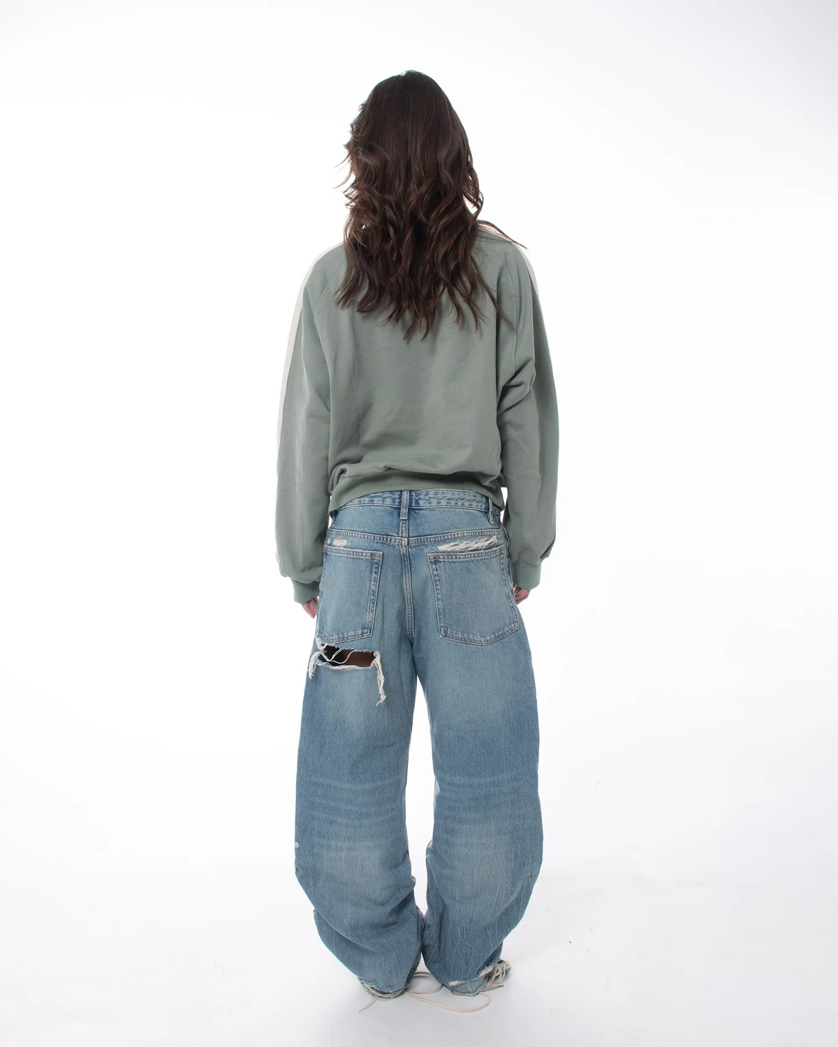 REVERSE BAND CREWNECK GREEN