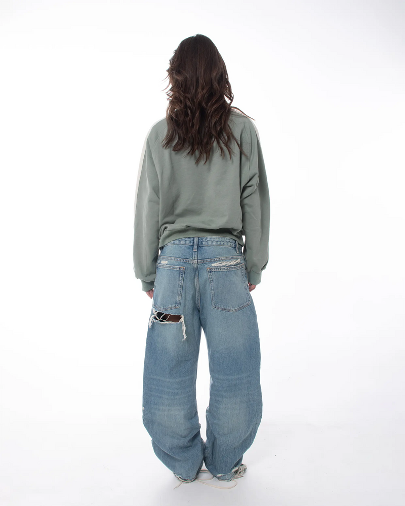 REVERSE BAND CREWNECK GREEN