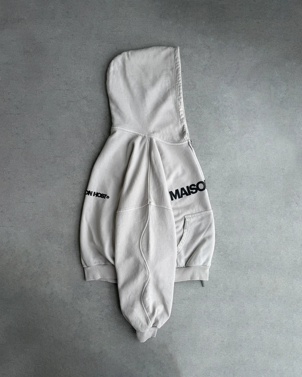 SUDADERA CON CAPUCHA CON CREMALLERA ERODE WAVE OREO