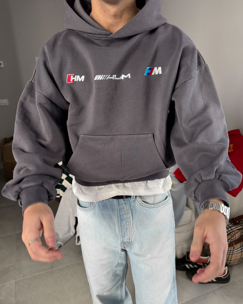 SPORTLINE DARK GREY HOODIE