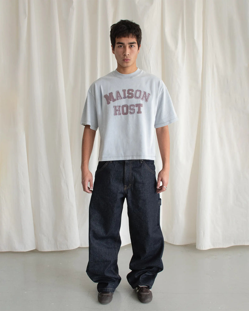 APPLIQUÉ DYED GREY TEE