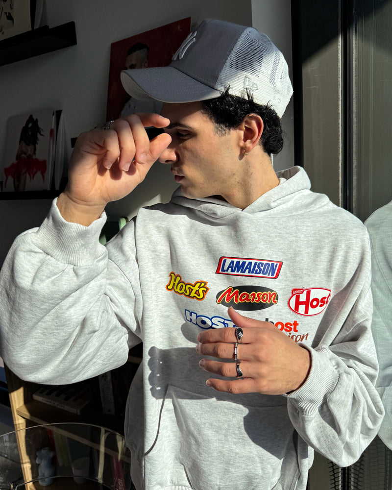 SNACKS GREY HOODIE