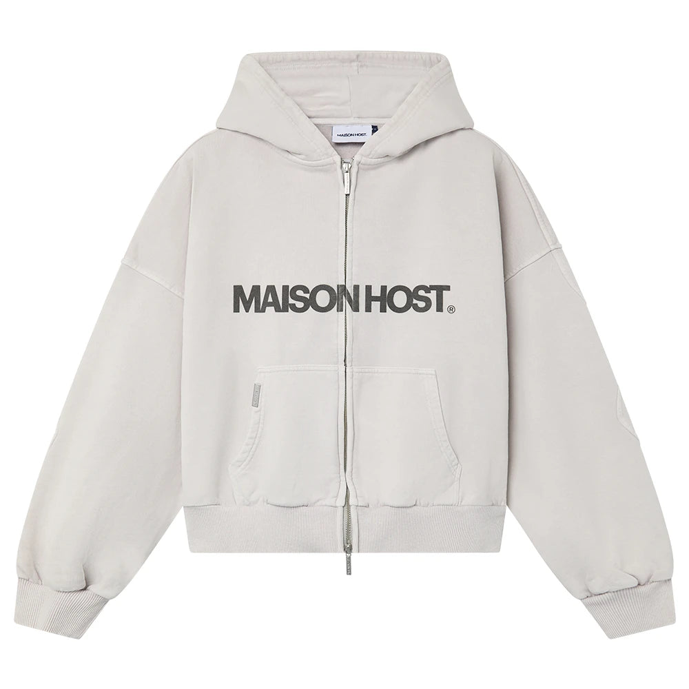 SUDADERA CON CAPUCHA CON CREMALLERA ERODE WAVE OREO