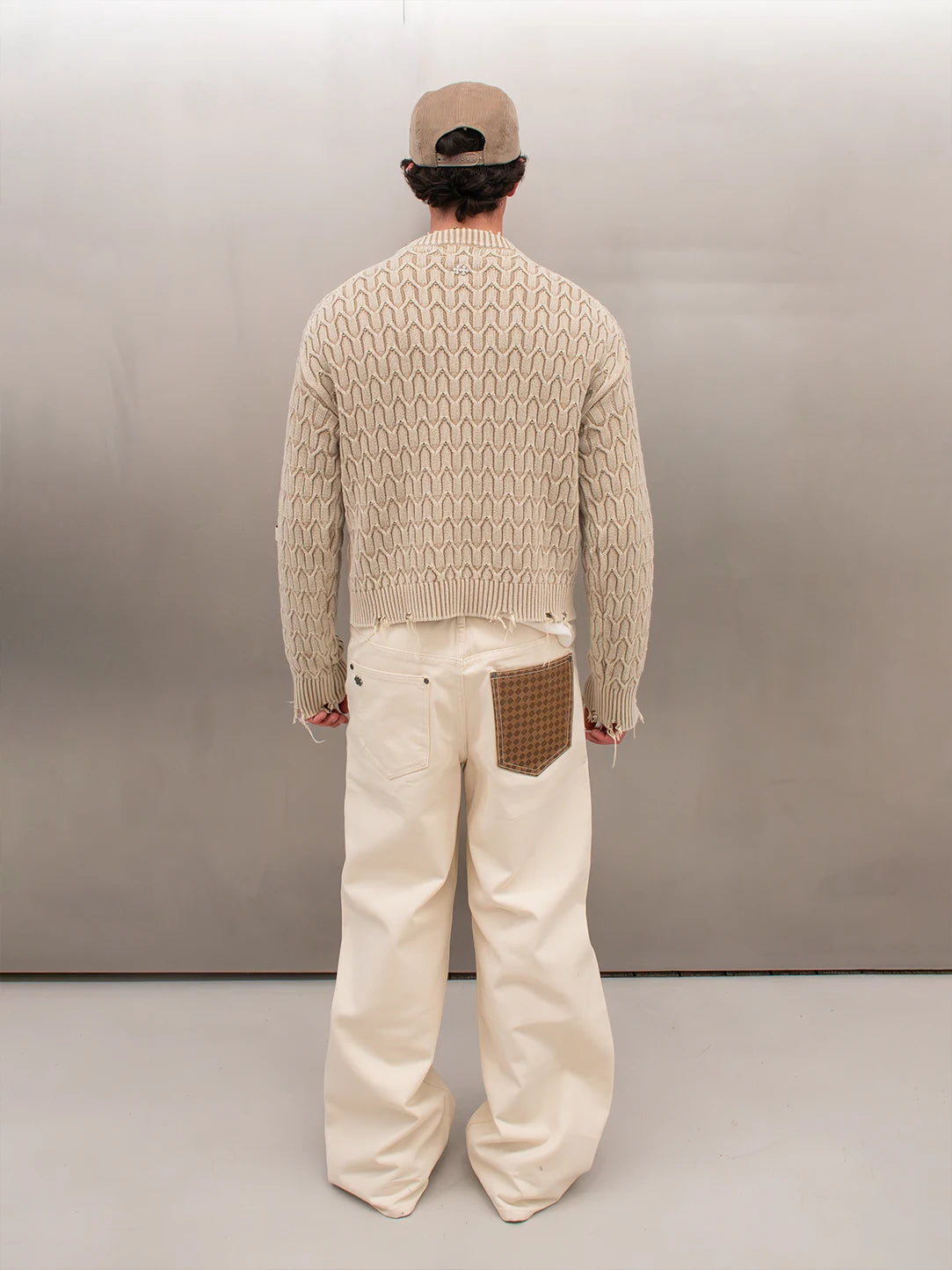 HERRINGBONE BEIGE KNIT