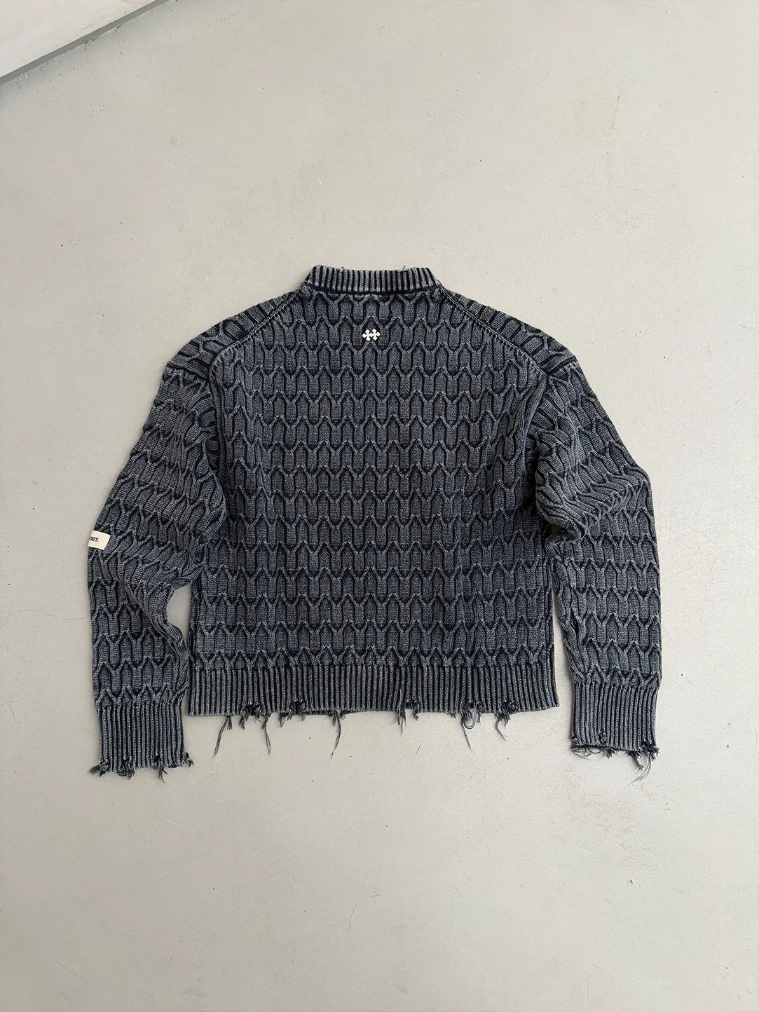 HERRINGBONE BLUE KNIT