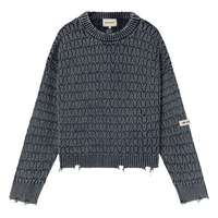 HERRINGBONE BLUE KNIT
