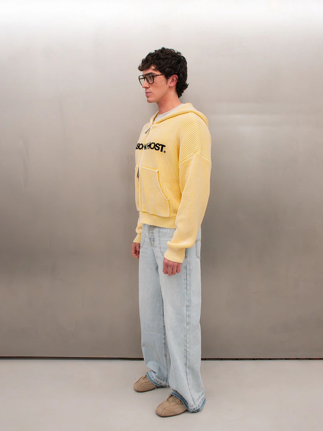 ICONIC KNIT ZIPPER YELLOW