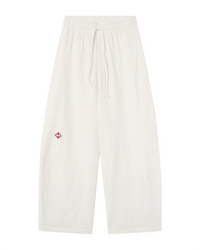 LINEN PATCH WHITE PANTS