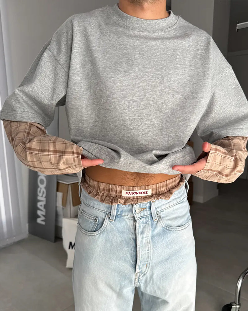 CHECK ESSENTIAL LONGSLEEVE TEE