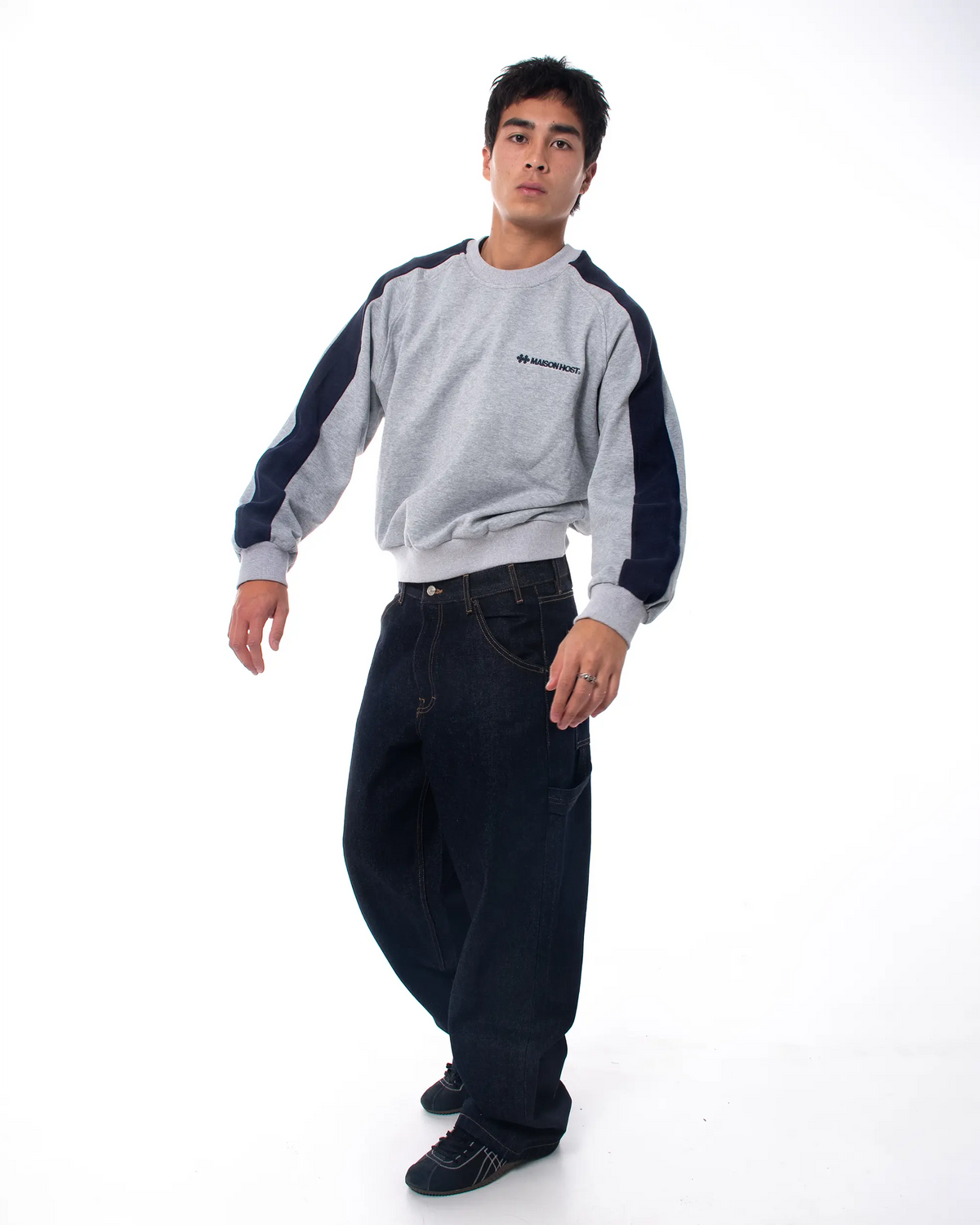 REVERSE BAND CREWNECK GREY