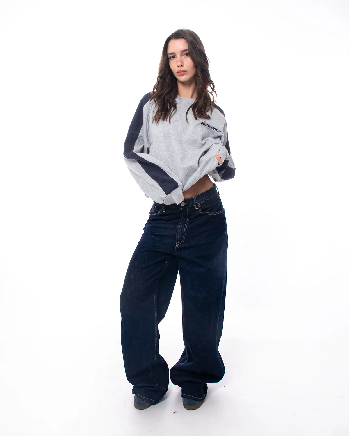 REVERSE BAND CREWNECK GREY
