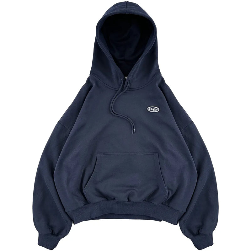 EMBOSS REFLECTIVE LOGO NAVY HOODIE