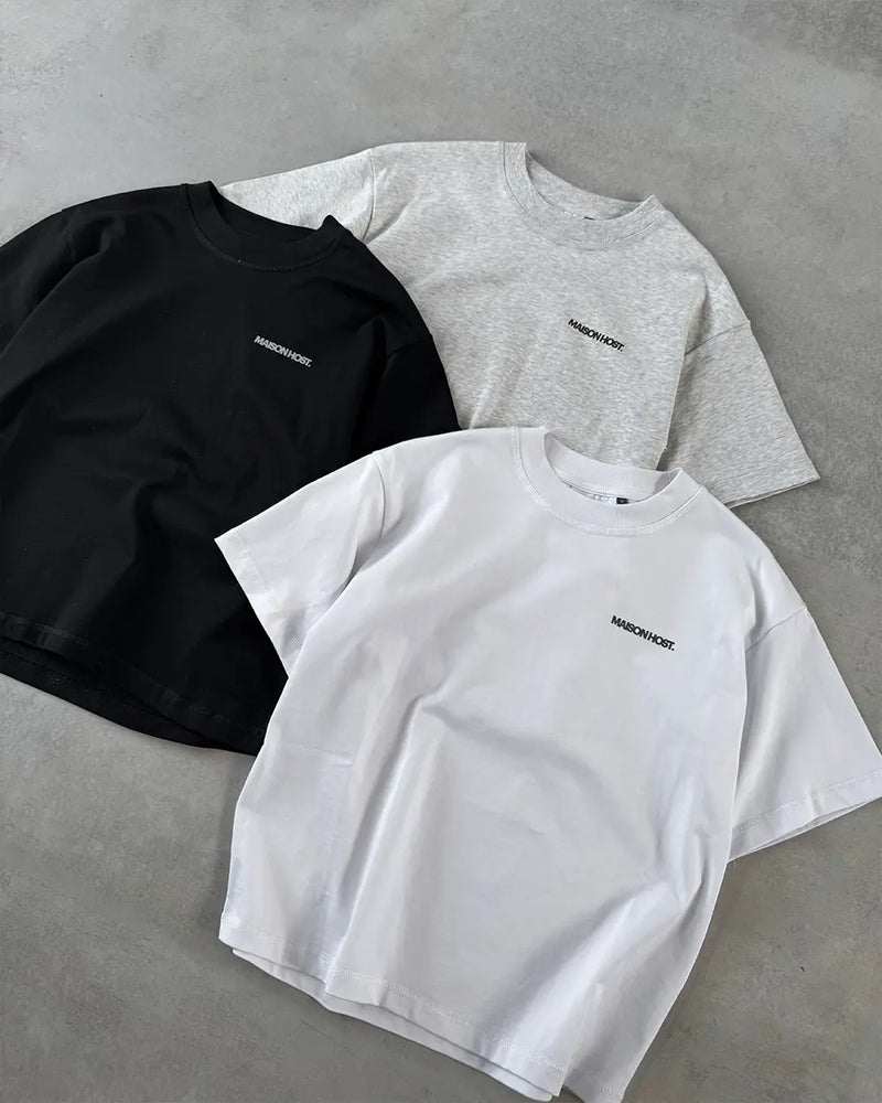 BASIC WHITE SLIM TEE