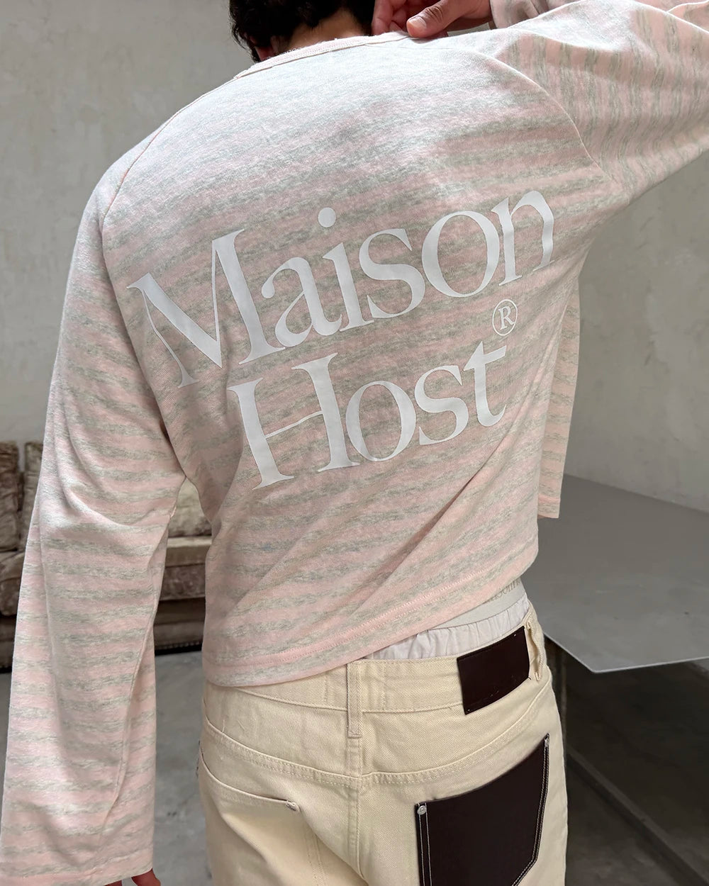 STRIPED RAG LONGSLEEVE PINK