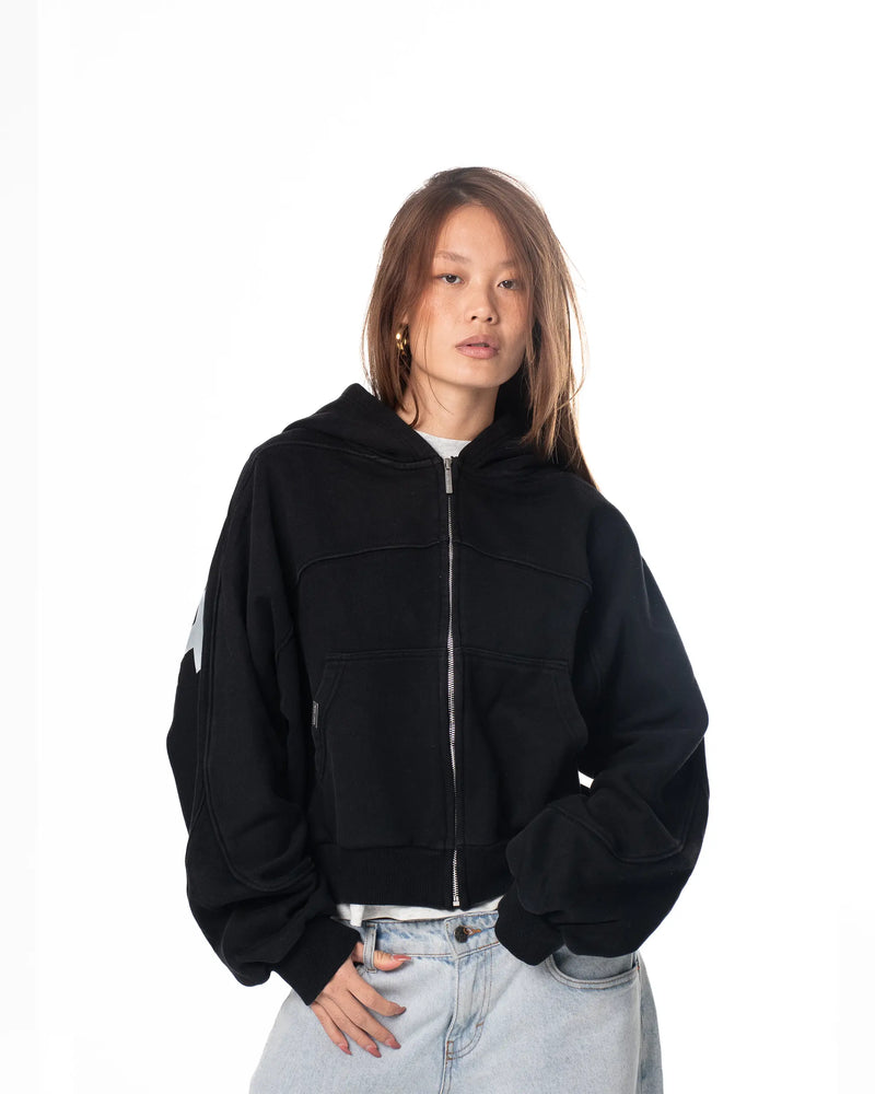 PANELS ZIPPED HOODIE