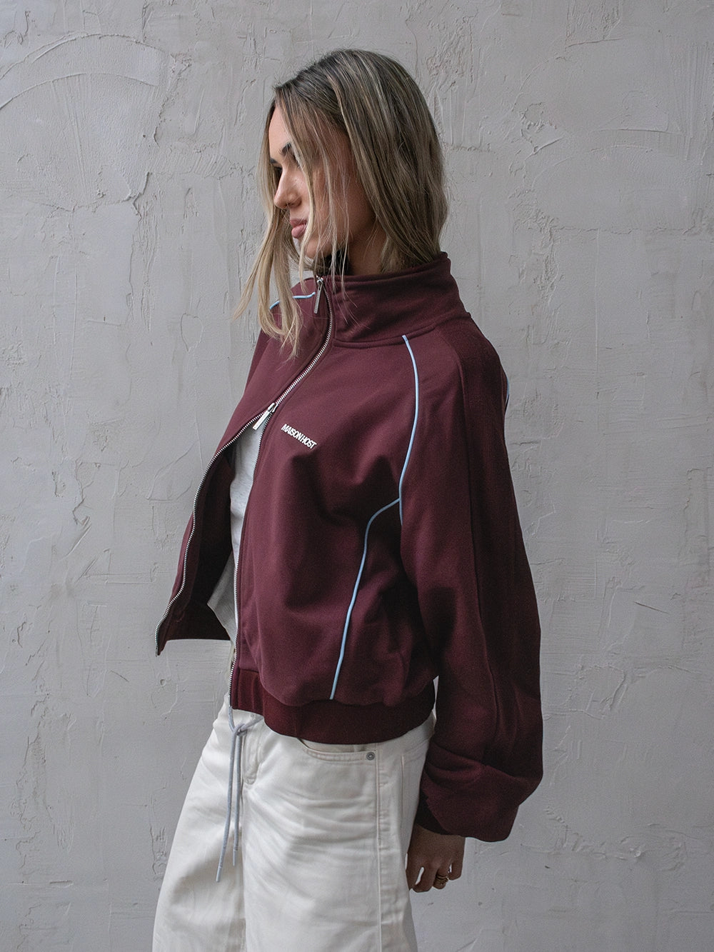CAZADORA REVERSIBLE BURDEOS