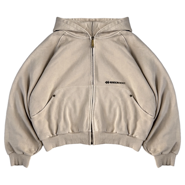 RIVET ZIPPED HOODIE