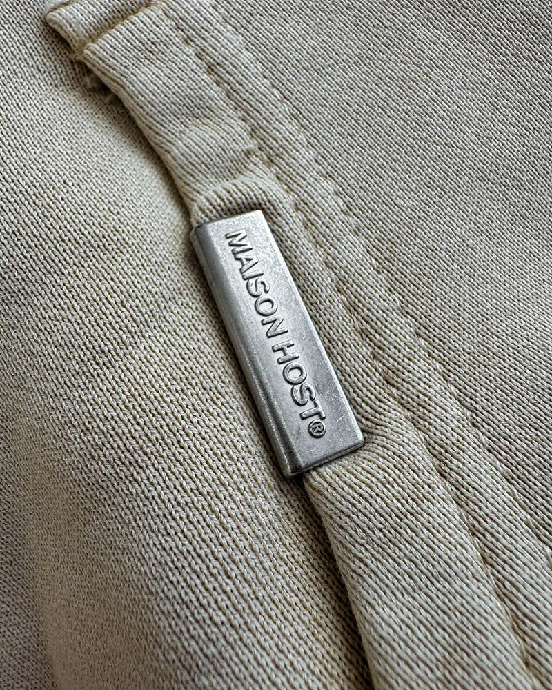 ERODE WAVE ZIPPED HOODIE SAND