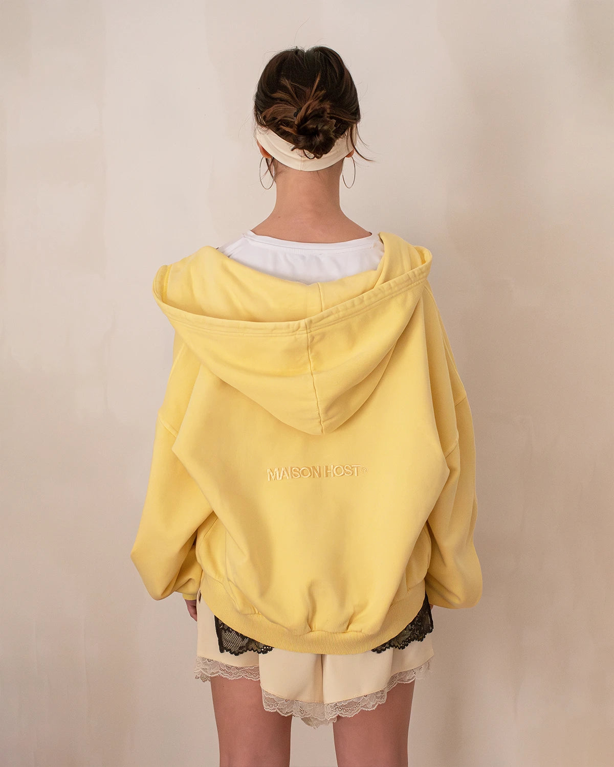 ERODE WAVE ZIPPED HOODIE YELLOW