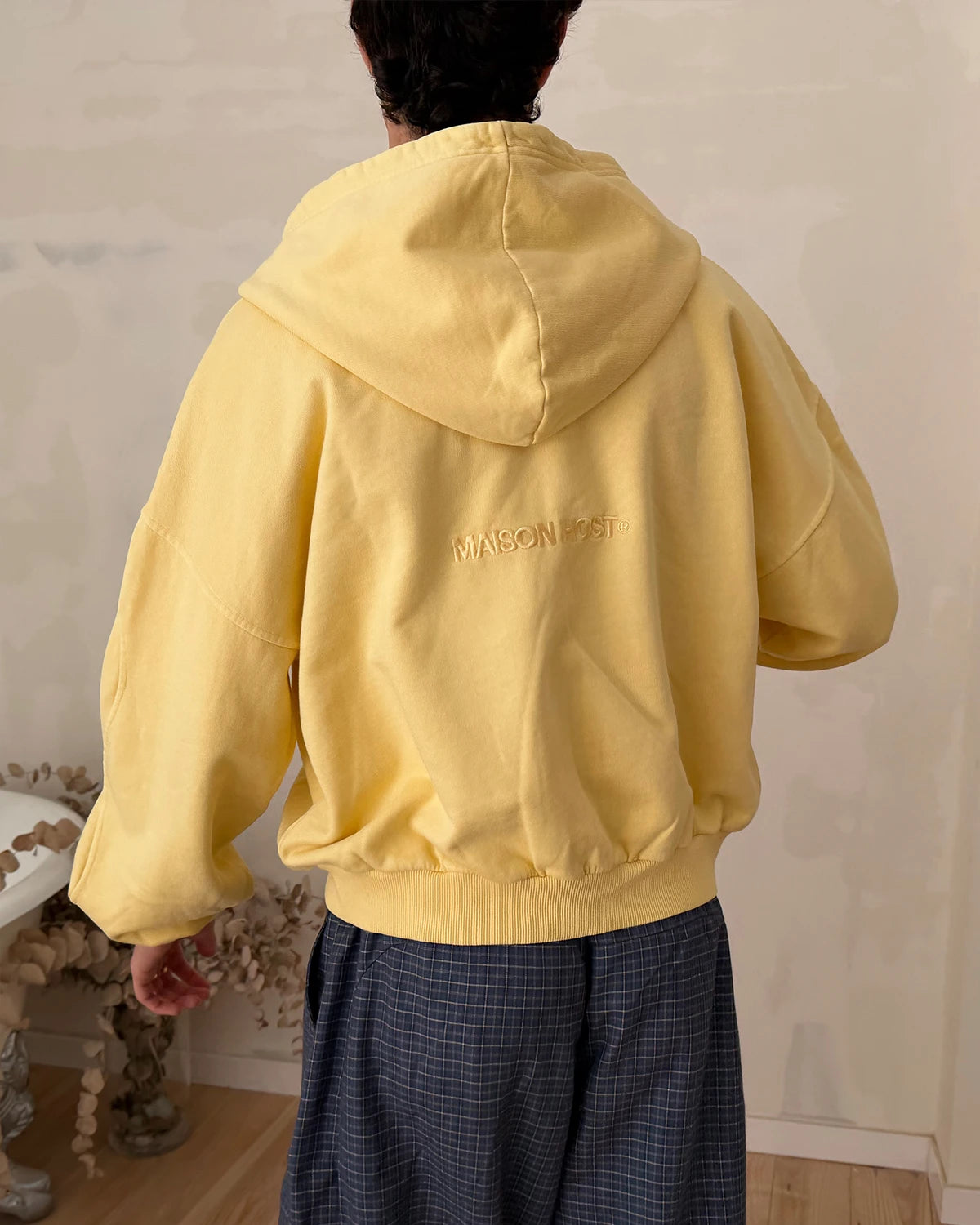 ERODE WAVE ZIPPED HOODIE YELLOW