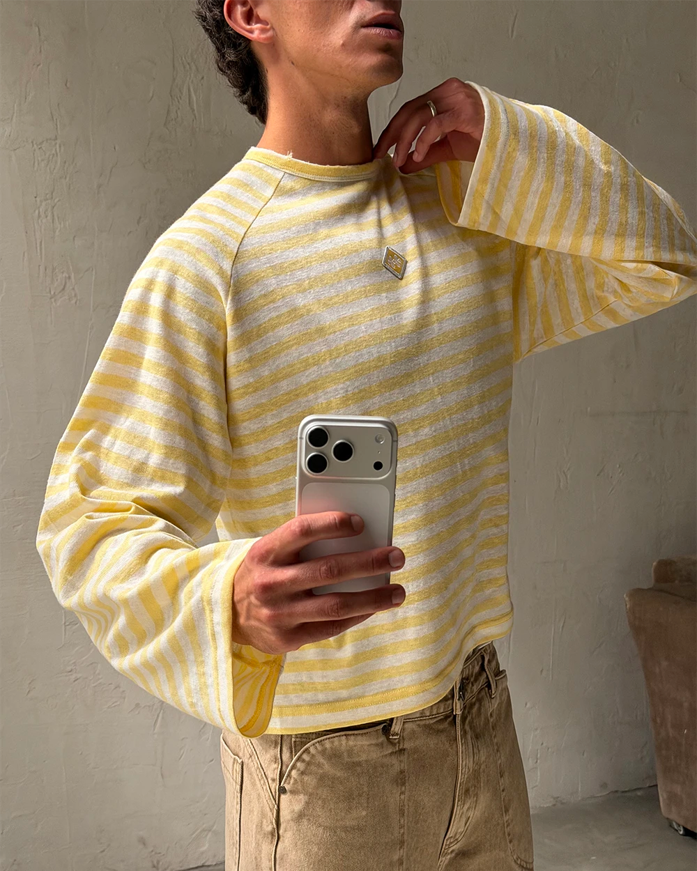 STRIPED RAG LONGSLEEVE YELLOW