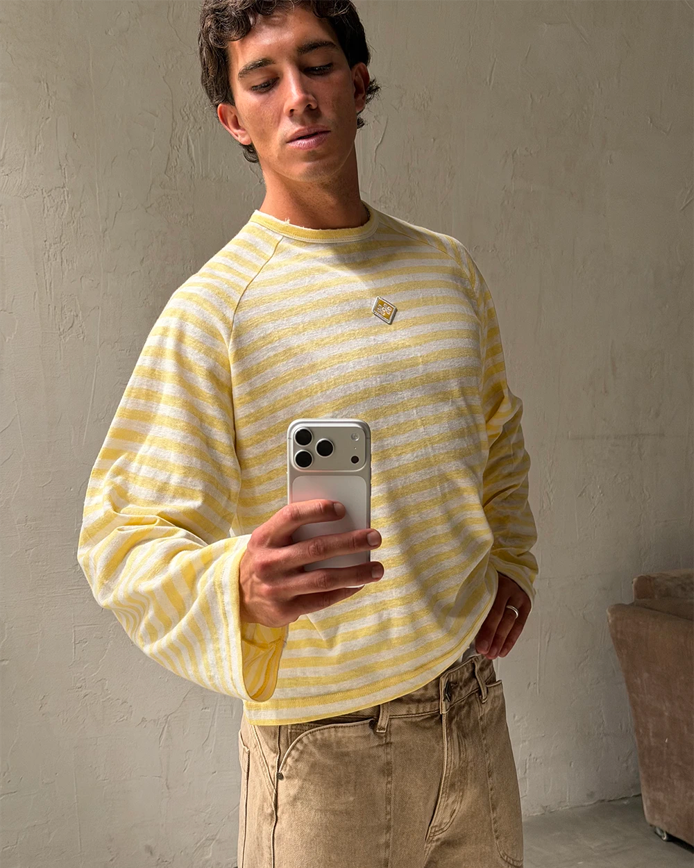 STRIPED RAG LONGSLEEVE YELLOW