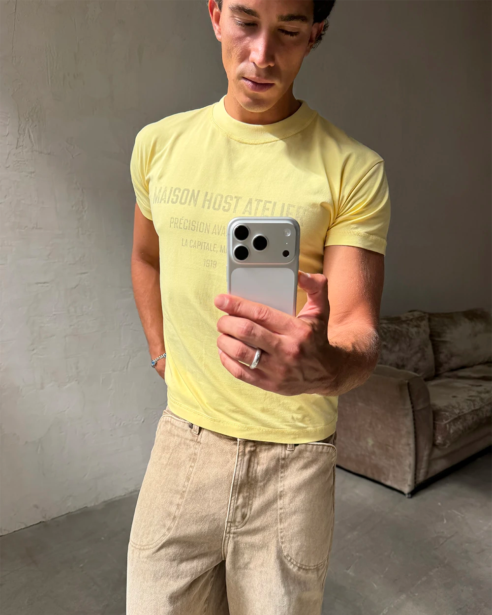 ATELIER SLIM TEE YELLOW