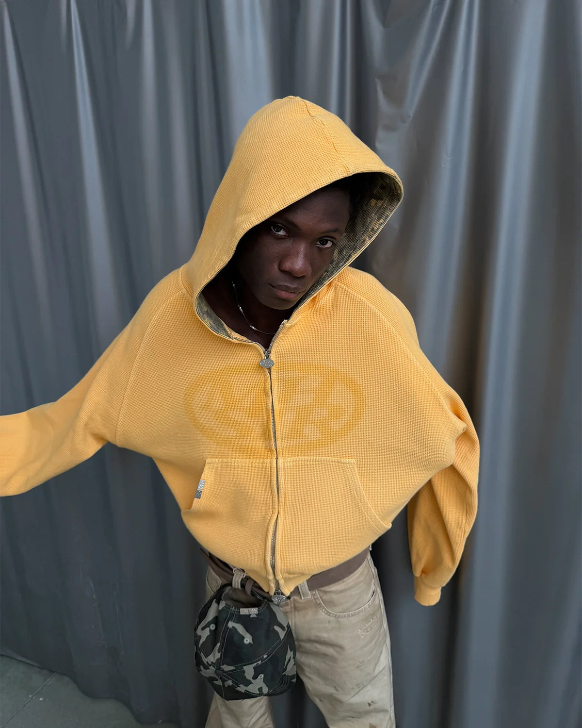 Sudadera con capucha y cremallera MHSTR Waffle