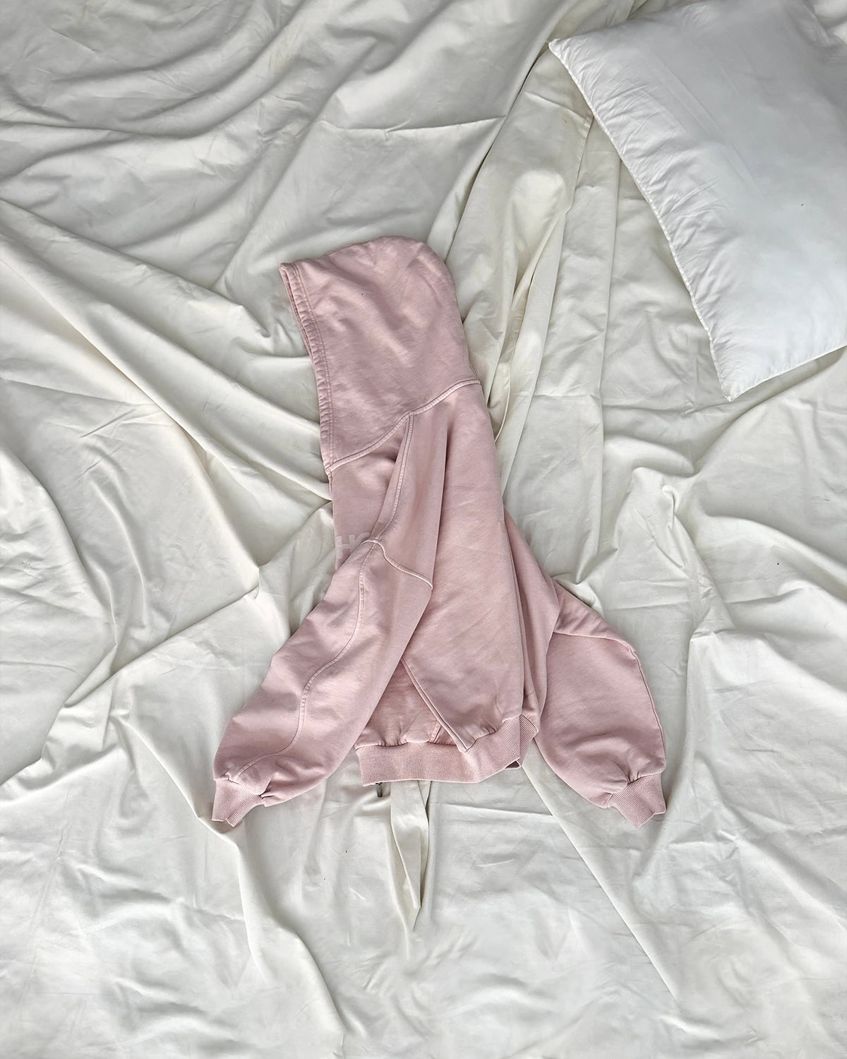 SUDADERA CON CAPUCHA CON CREMALLERA ERODE WAVE ROSA