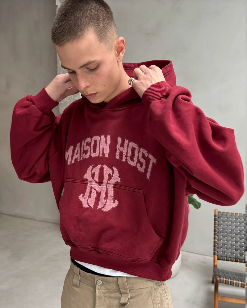 HOMERUN DYED RED HOODIE