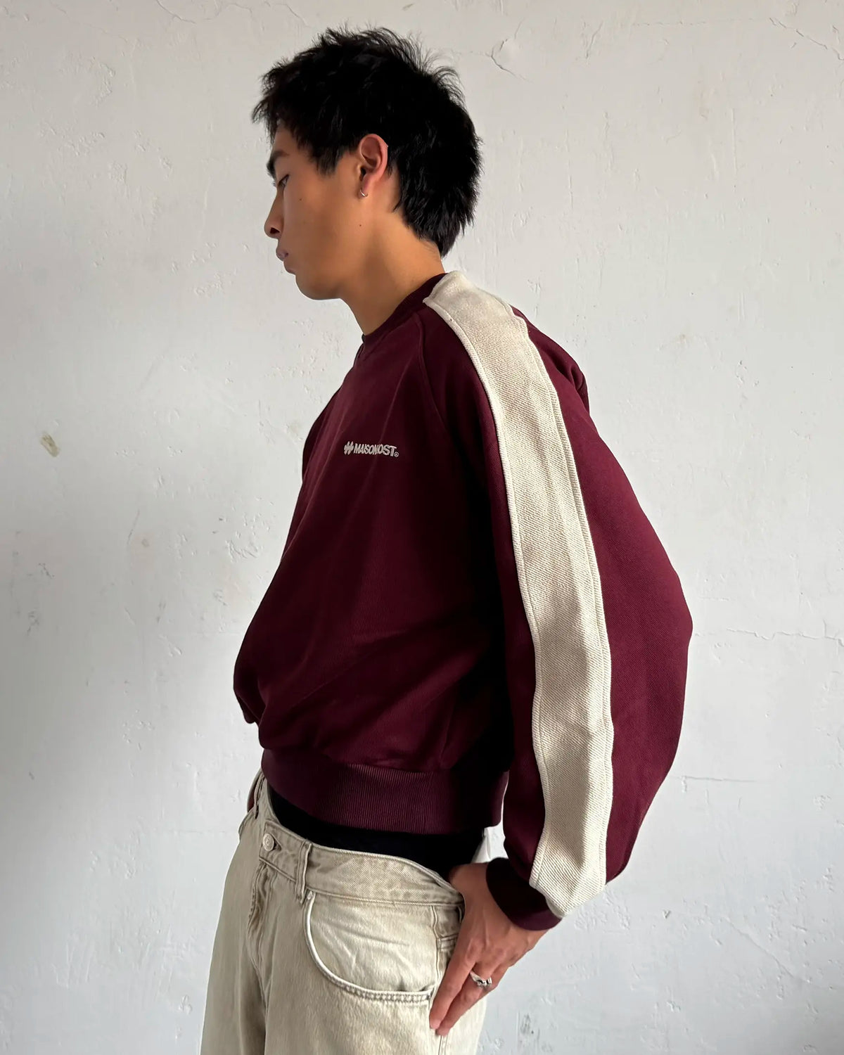 REVERSE BAND CREWNECK BURGUNDY